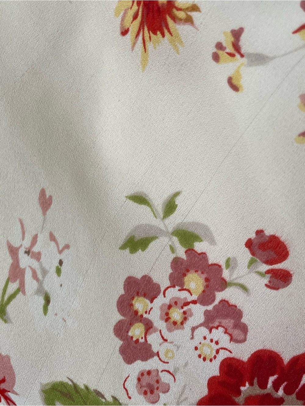 Jessica Petites Ivory Midi Skirt with Red Floral Print - Picture 11 of 13